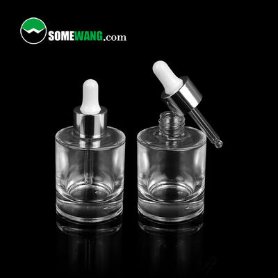 conteneur de l'huile 50ml essentielle autour de la bouteille en aluminium en verre de sérum d'oeil de compte-gouttes