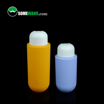 Épaule plate adaptée aux besoins du client de HDPE de couleur autour de l'emballage cosmétique de lotion de la bouteille inférieure 300ml 400ml
