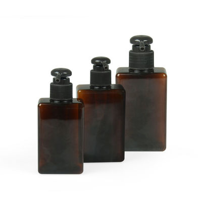 pot crème 24/410 Amber Shampoo Bottle carrée de 100ml 200ml 250ml Petg