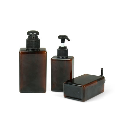 pot crème 24/410 Amber Shampoo Bottle carrée de 100ml 200ml 250ml Petg