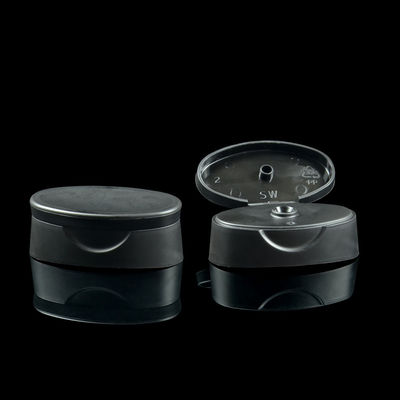 24/400 chapeau noir de Flip Top Cosmetic Plastic Bottle pour le shampooing