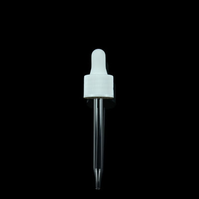 Chapeaux blancs de distribution de 20/410 compte-gouttes de capsule de compte-gouttes en plastique de nitriles pour l'huile essentielle