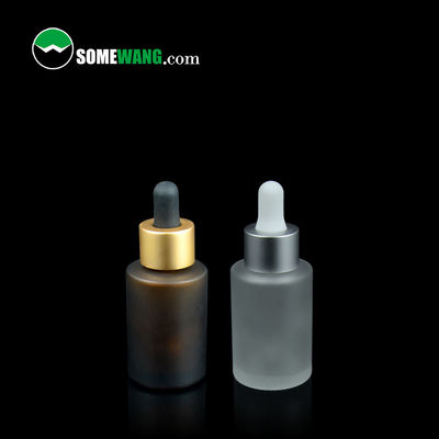 compte-gouttes en verre 1.2in Amber Glass Essential Oil Bottles d'huile essentielle du sérum 30ml cosmétique