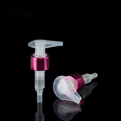 Pompe en plastique liquide de la pompe pp de lotion de lavage de la main du collier 24-410 d'OR de ROSE de collier de collier de couverture 28-410 coloré en aluminium