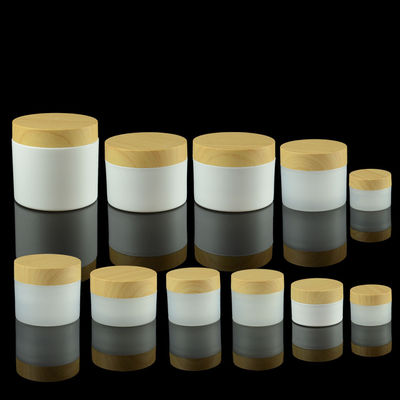 conteneurs cosmétiques en bambou de pot de 10g 20g 30g pp d'emballage d'OEM d'oeil de couvercle crème de crème