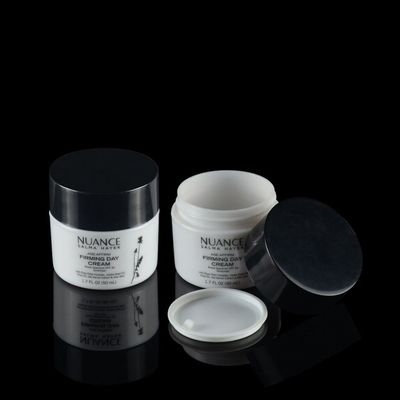 Conteneurs cosmétiques de luxe de pot cosmétique de 56.2MM 50ml PETG avec le couvercle d'ABS