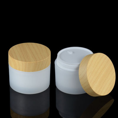 conteneurs cosmétiques en bambou de pot de 10g 20g 30g pp d'emballage d'OEM d'oeil de couvercle crème de crème