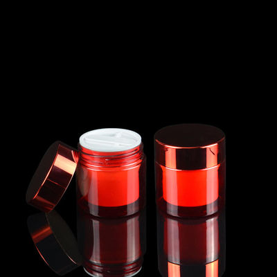 Le plastique cosmétique de luxe d'ANIMAL FAMILIER de la double couche 50ml cogne les conteneurs cosmétiques d'ANIMAL FAMILIER UV d'électrodéposition