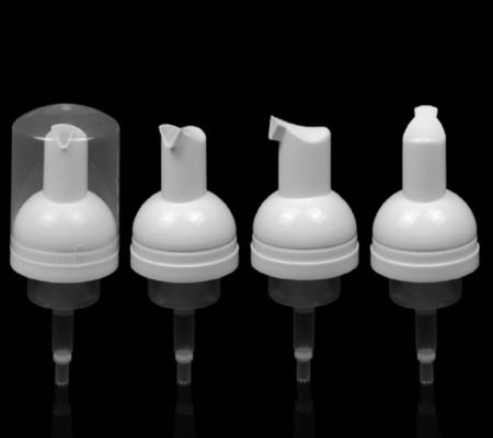 distributeur écumant blanc de savon de pompe de savon de mousse en plastique de 42mm 43mm pp pour le détergent facial