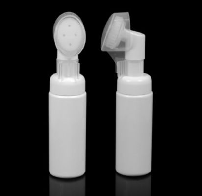 lavage de visage de silicone de brosse de bouteille de mousse de 43mm avec la pompe faciale de brosse de détergent de brosse