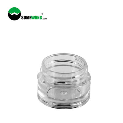 pot cosmétique en plastique d'ANIMAL FAMILIER rond clair épais du mur 8ml empaquetant le couvercle noir pour la crème d'oeil
