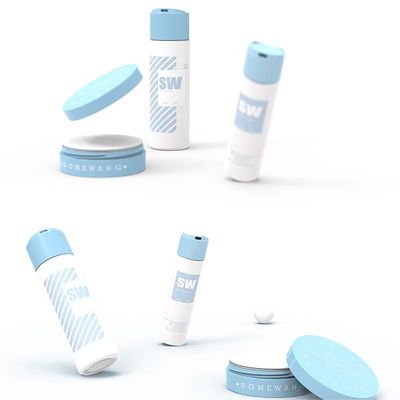 bouteille cosmétique de lotion de HDPE de 120ml 240ml avec le chapeau au dessus du disque de double mur