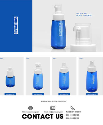 l'emballage cosmétique en plastique vide de 30ml 60ml 80ml 100ml PETG place la bouteille de gel de douche de PETG