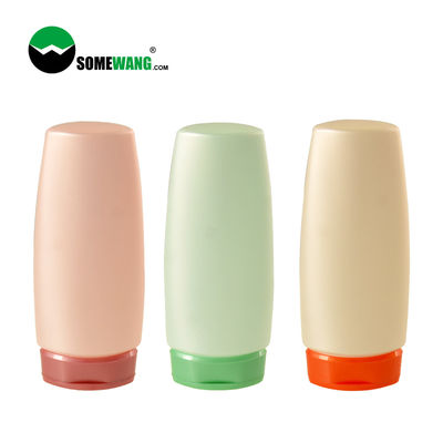 La bouteille en plastique 200ml de PE d'utilisation de shampooing a adapté la bouteille aux besoins du client plate de compression avec Flip Top Lid