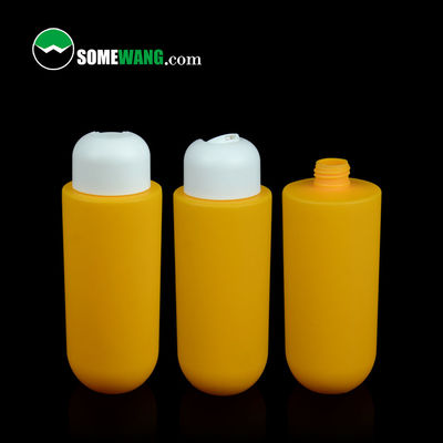 Épaule plate adaptée aux besoins du client de HDPE de couleur autour de l'emballage cosmétique de lotion de la bouteille inférieure 300ml 400ml