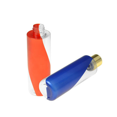 Bouteille en plastique 200ml de lotion de double bouteille cosmétique faite sur commande vide de la couleur PETG