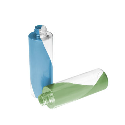 Bouteille en plastique 200ml de lotion de double bouteille cosmétique faite sur commande vide de la couleur PETG